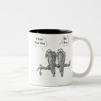 De Café Em Dois Tons Eu amo essa caneca do cão