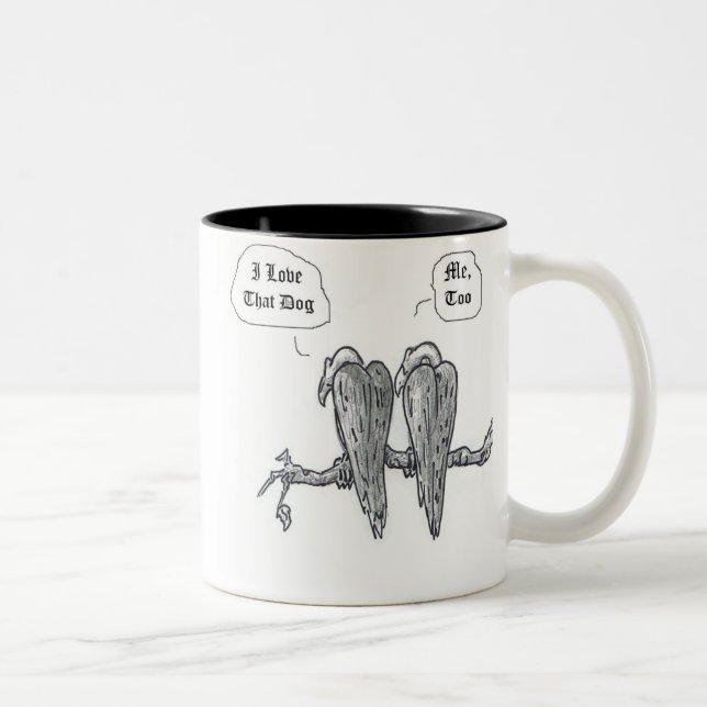 De Café Em Dois Tons Eu amo essa caneca do cão (Direita)