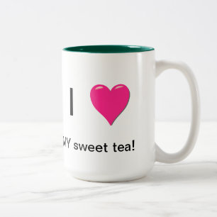 De Café Em Dois Tons Eu amo minha caneca doce do chá