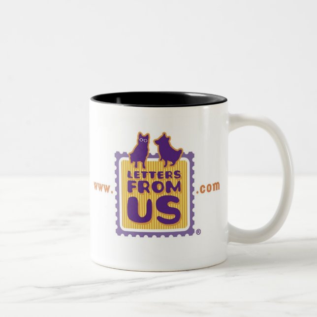 De Café Em Dois Tons "Eu apoio caneca da protecção animal" (Direita)