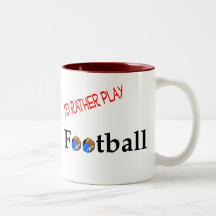 De Café Em Dois Tons Eu caneca do futebol do jogo da preferencialmente