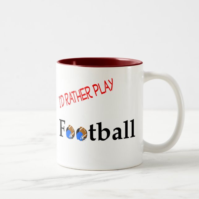 De Café Em Dois Tons Eu caneca do futebol do jogo da preferencialmente (Direita)