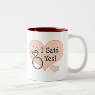 De Café Em Dois Tons Eu disse sim a caneca do noivado