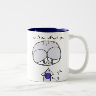 De Café Em Dois Tons eu não posso viver sem você - caneca