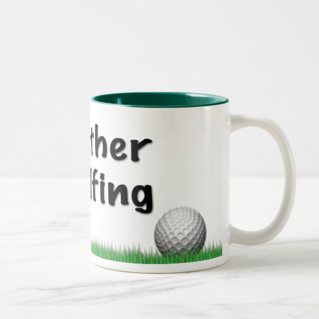 De Café Em Dois Tons Eu preferencialmente Golfing a caneca (Direita)