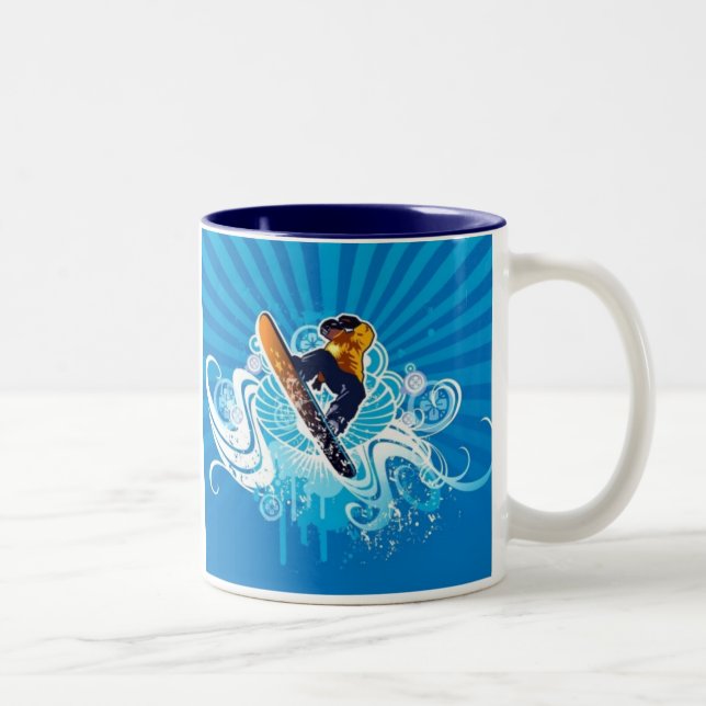 De Café Em Dois Tons Eu preferencialmente seria caneca da snowboarding (Direita)