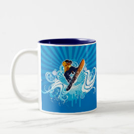 De Café Em Dois Tons Eu preferencialmente seria caneca da snowboarding
