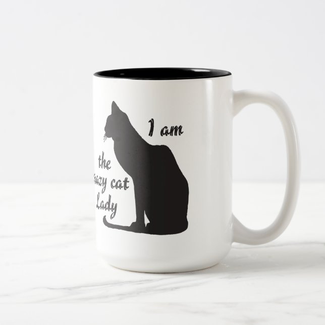 DE CAFÉ EM DOIS TONS EU SOU A SENHORA LOUCA CANECA DO CAT (Direita)