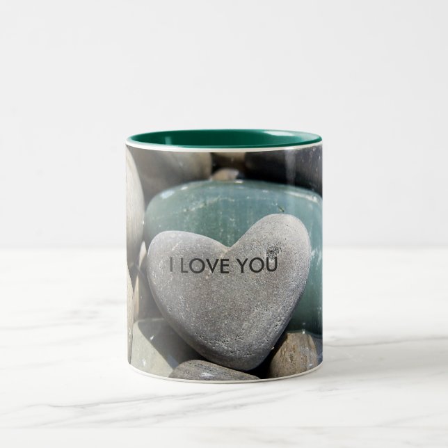 De Café Em Dois Tons Eu te amo caneca (Centro)
