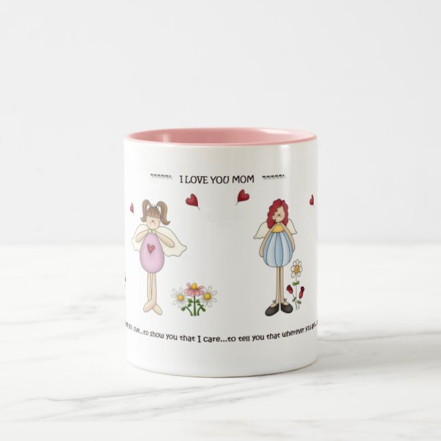 De Café Em Dois Tons Eu te amo caneca da mamã (Centro)