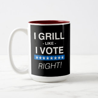 De Café Em Dois Tons "EU VOTO COMO EU... CERTO!" Caneca