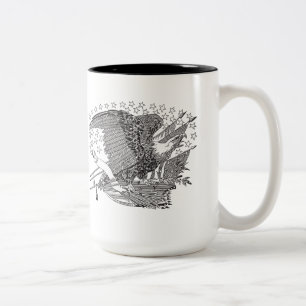 De Café Em Dois Tons Exército grande da caneca da república