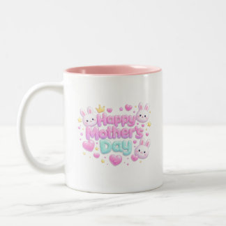 De Café Em Dois Tons Feliz Dia das Mães - Caneca Bubble Bunny