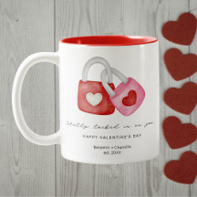 Feliz Dia dos Namorados Caneca Personalizada com F