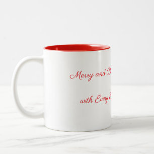 De Café Em Dois Tons Feliz e caneca brilhante