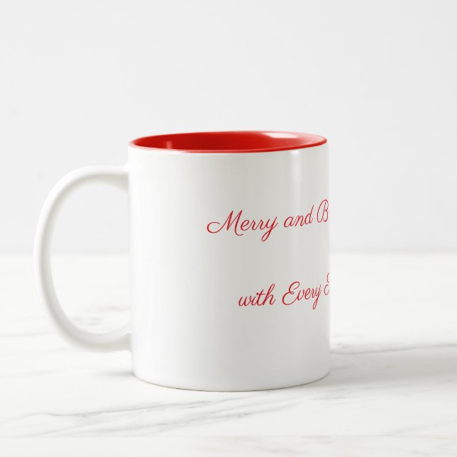 De Café Em Dois Tons Feliz e caneca brilhante (Esquerda)