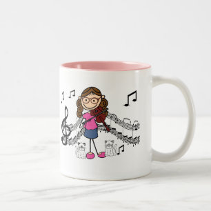 De Café Em Dois Tons Figura personalizada caneca da vara do jogador do