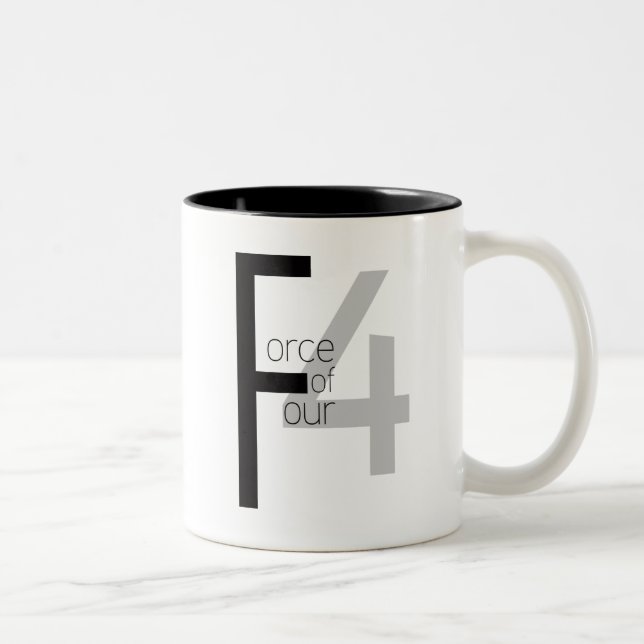 De Café Em Dois Tons Força da caneca quatro (Direita)