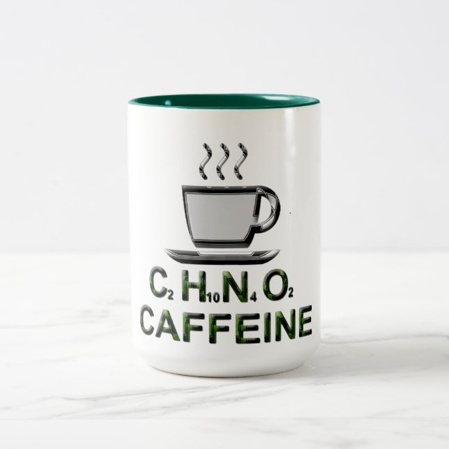 De Café Em Dois Tons fórmula empírica cafeína caneca engraçada design (Centro)