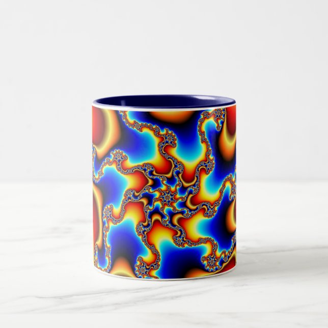 De Café Em Dois Tons Frágil - caneca do Fractal (Centro)