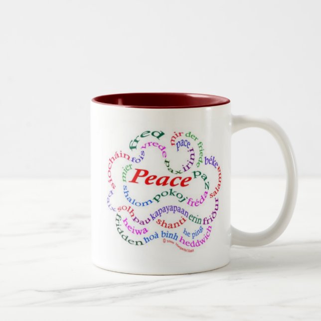 De Café Em Dois Tons Fred é caneca da paz (Direita)