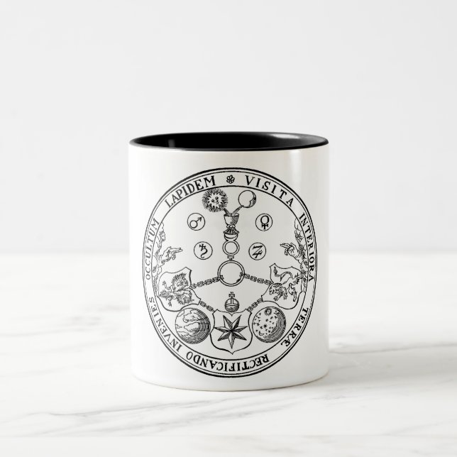 DE CAFÉ EM DOIS TONS FREEMASON DA CANECA DO VITRÍOLO (Centro)