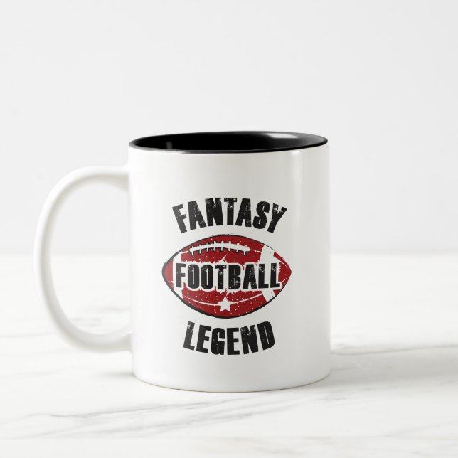 De Café Em Dois Tons Futebol da fantasia - enegreça a caneca do (Esquerda)