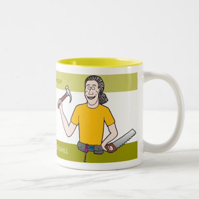 De Café Em Dois Tons Gajo com uma caneca do martelo (Direita)