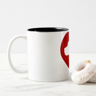 De Café Em Dois Tons Gato Vermelho Na Caneca