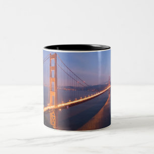 De Café Em Dois Tons Golden gate bridge na caneca do por do sol
