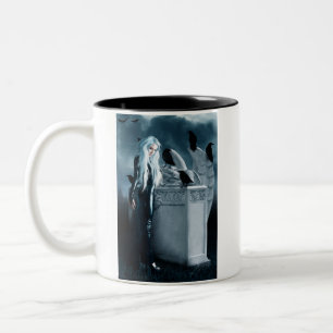 De Café Em Dois Tons Grande caneca da bruxa do corvo