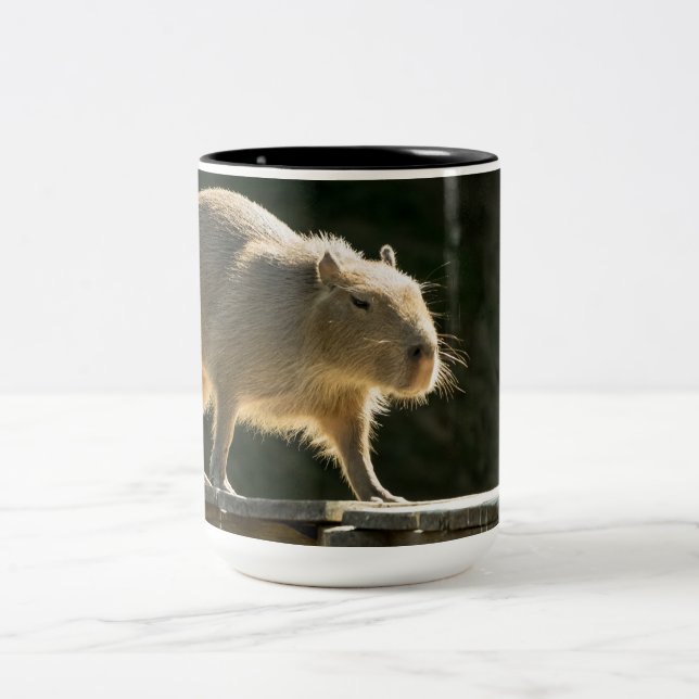 De Café Em Dois Tons Grande caneca do Capybara (Centro)