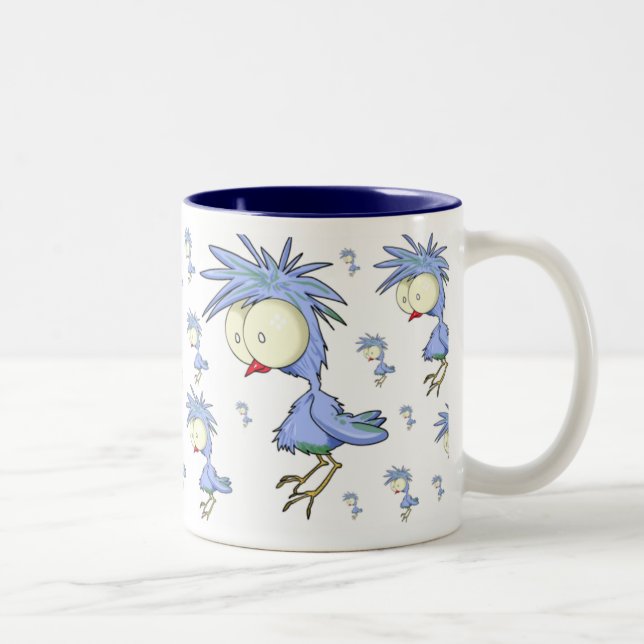 De Café Em Dois Tons Grande caneca do passarinho (Direita)