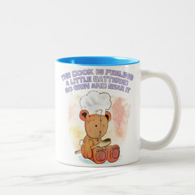 De Café Em Dois Tons grin e urso a caneca (Direita)