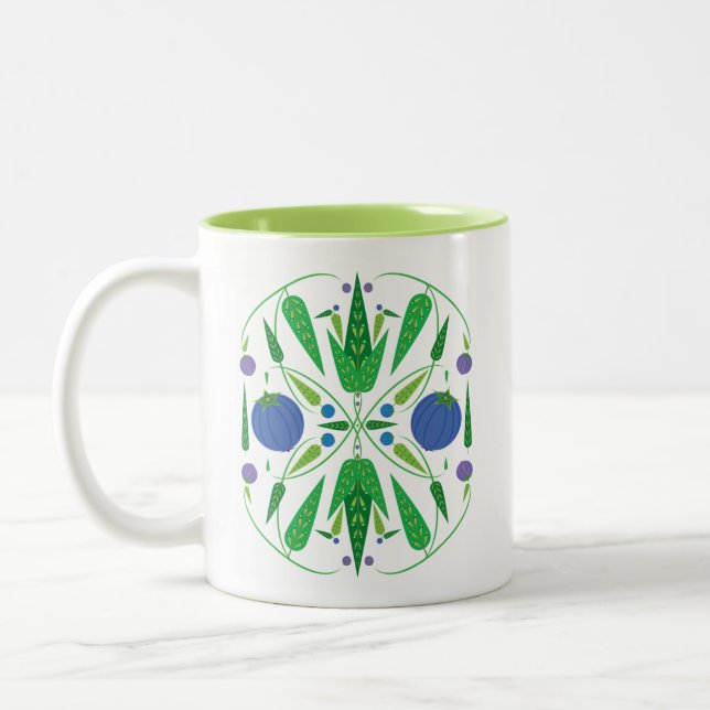 De Café Em Dois Tons Guardião Da Caneca Blueberry 11oz (Esquerda)