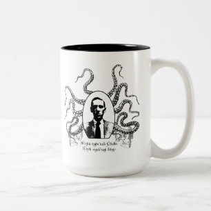 De Café Em Dois Tons H.P. Lovecraft Caneca da desgraça