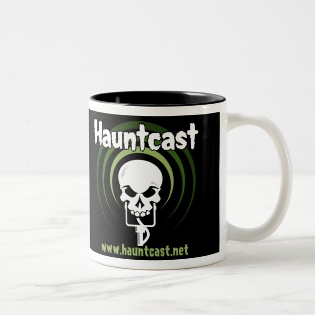 De Café Em Dois Tons Hauntcast 15oz. Caneca do Dois-Tom (Direita)