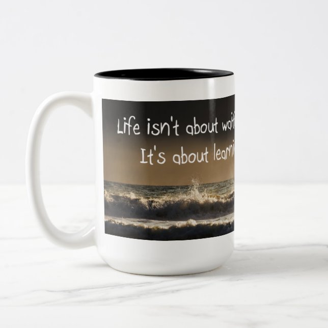 De Café Em Dois Tons Imagens e caneca das citações (Esquerda)