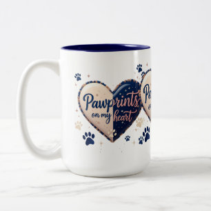 De Café Em Dois Tons Impressões digitais na minha caneca do coração - P