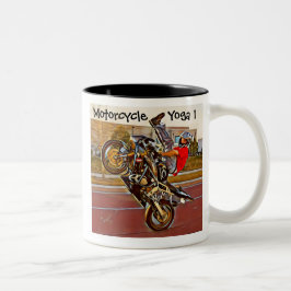 De Café Em Dois Tons Ioga da motocicleta 1 caneca