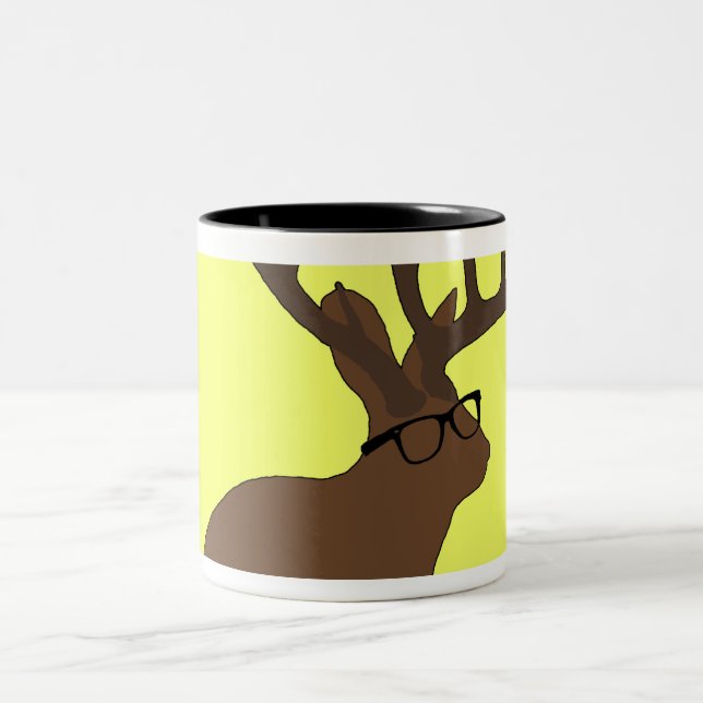 De Café Em Dois Tons jackalope com caneca dos vidros (Centro)
