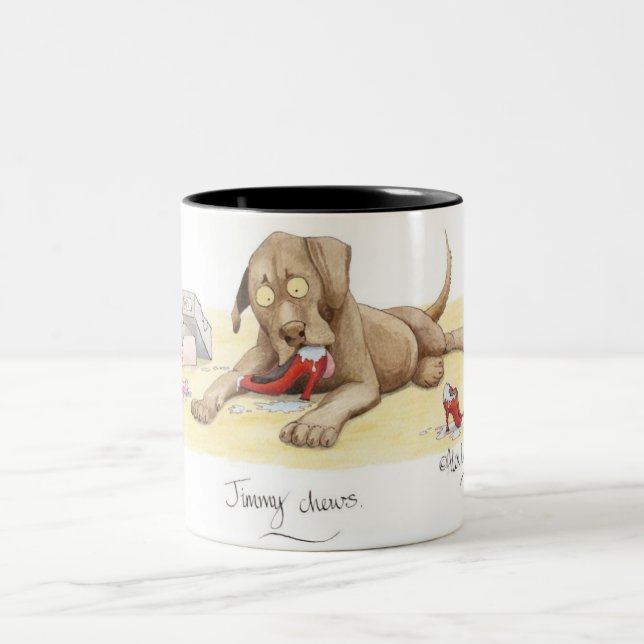 De Café Em Dois Tons "Jimmy mastiga" a caneca (Centro)