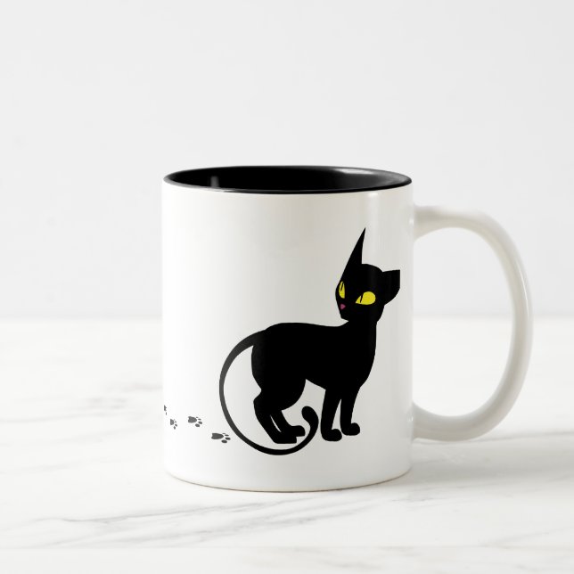 De Café Em Dois Tons Jinx a caneca do gato (Direita)