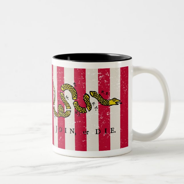 De Café Em Dois Tons Junte-se ou morra-se filhos da caneca da liberdade (Direita)