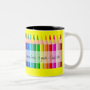 De Café Em Dois Tons Lápis - caneca personalizada do Dois-Tom