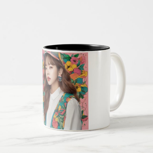 De Café Em Dois Tons linda caneca (Frente Esquerda)