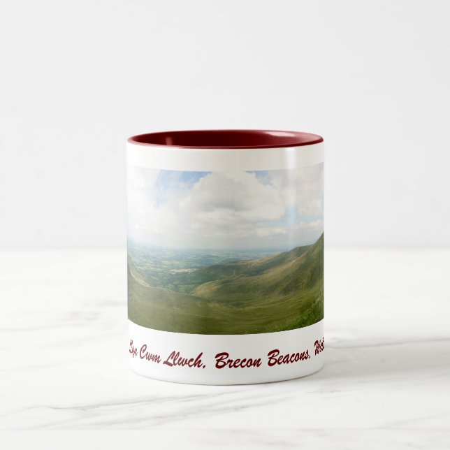 De Café Em Dois Tons Llyn Cwm Llwch Brecon ilumina a caneca 2 (Centro)