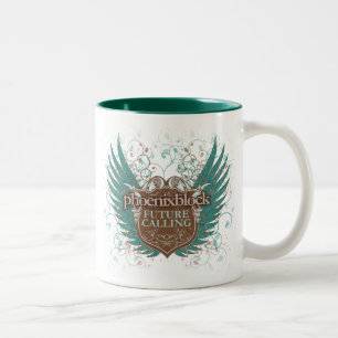 De Café Em Dois Tons Logotipo das asas 11 onças. Caneca