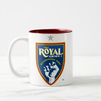 De Café Em Dois Tons Logotipo real do exército/SLTID vermelho na caneca
