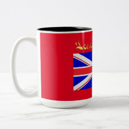 De Café Em Dois Tons Londres está chamando a caneca do travesseiro
